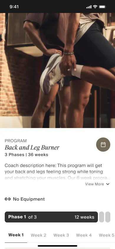 OneCoach — week day planning